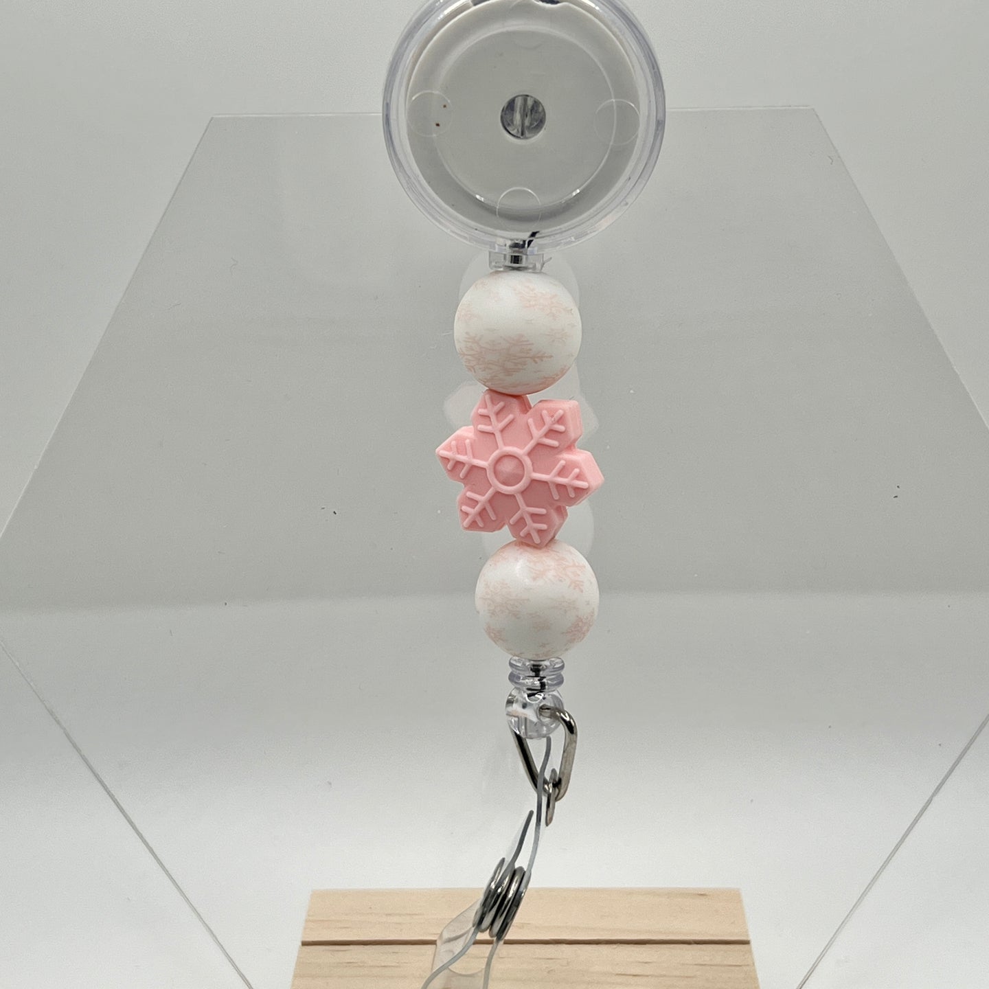 Pink Snowflake Badge Reel